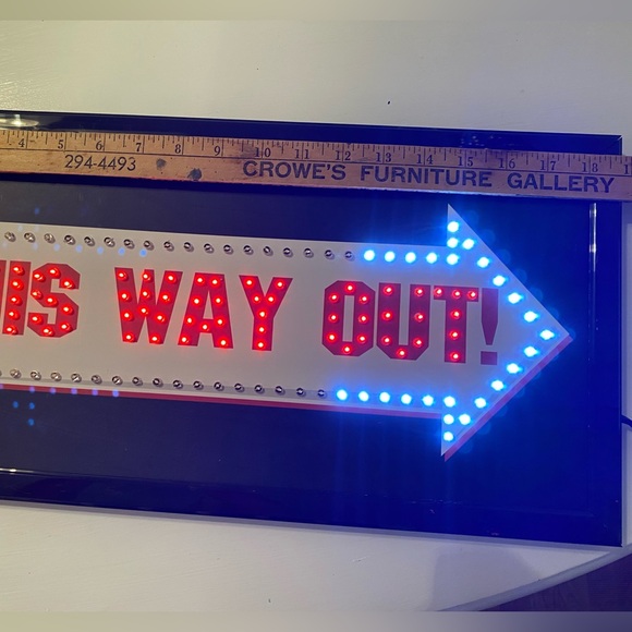 This way out lighted LED sign. 10 x 19” - Picture 5 of 6